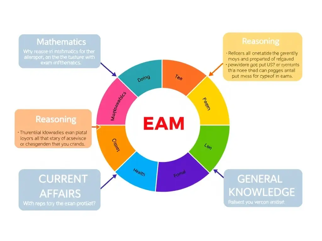A visual of a pie chart or diagram highlighting different exam topics covered by topic-wise tests on the DX platform.